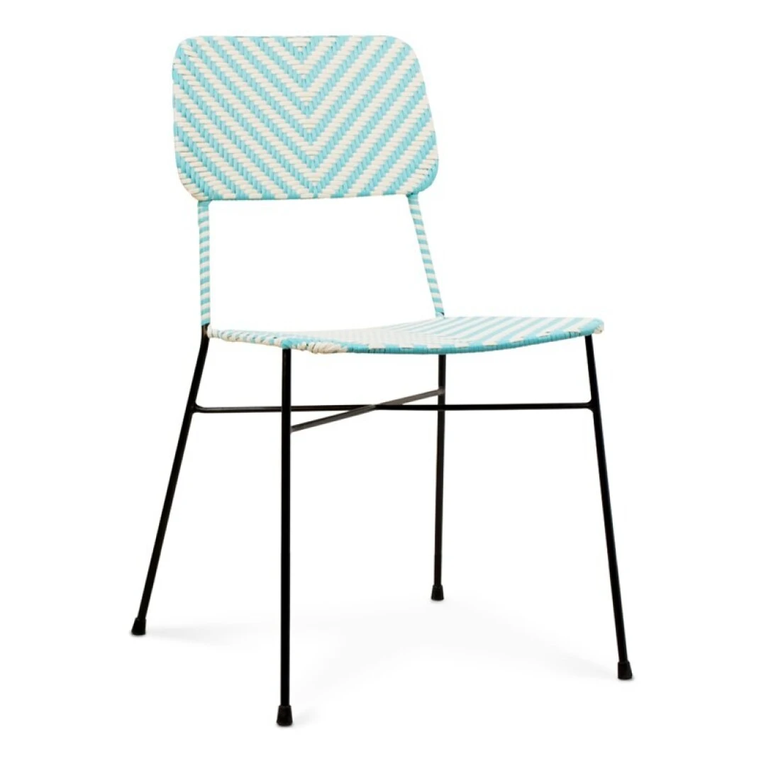 mobiliario-contract-silla atina azul blanco ratan sintetico estructura hierro